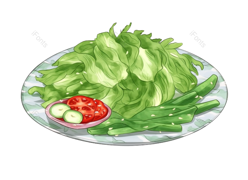 清新图片,蔬菜元素,盘子PNG,美食免抠素材